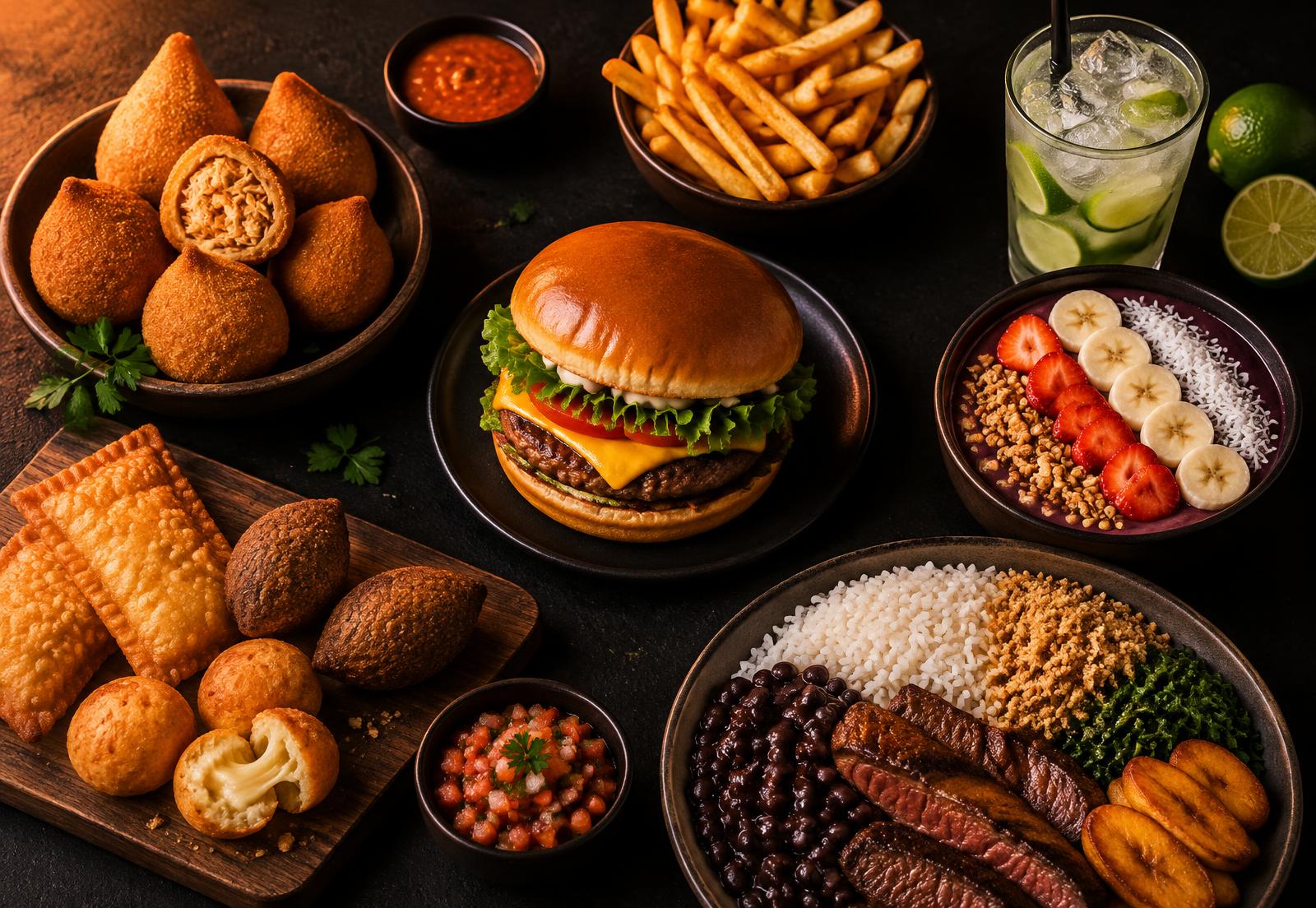 Imagem editorial temporária de comida brasileira